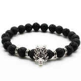 Cute Bear Brand Antique Silver Animal Wolf Head Bracelet
