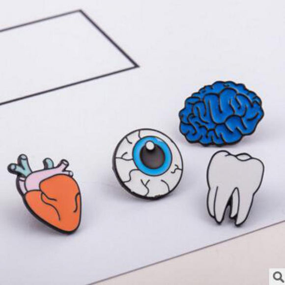 Drops of human body brooches