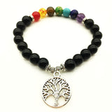 7 Chakra Bracelets & Bangles Mixed Healing Crystals Stone