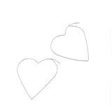 Love Big Heart Empty Earrings