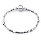 Luxury Brand Women Bracelet 925 Unique Silver Crystal Charm Bracelet