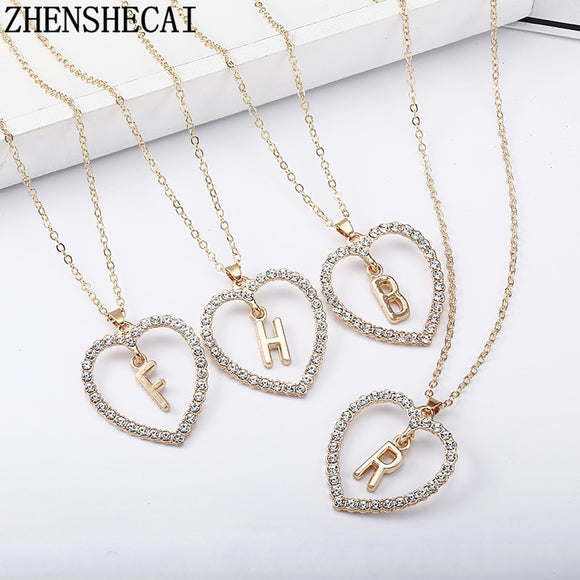 Gold Color love heart necklaces