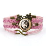 Ying Yang Wolf Photo Charm Bracelets