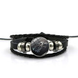 Game of Thrones House Stark Wolf Glass Cabochon Leather Bracelets Multi Layers
