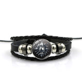 Game of Thrones House Stark Wolf Glass Cabochon Leather Bracelets Multi Layers
