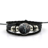 Game of Thrones House Stark Wolf Glass Cabochon Leather Bracelets Multi Layers