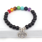 7 Chakra Bracelets & Bangles Mixed Healing Crystals Stone