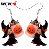 Acrylic Halloween Sweet Angel Candy Bag Earrings