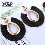 Bohemian Big Tassel Drop Earrings