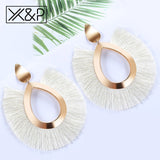 Bohemian Big Tassel Drop Earrings