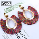 Bohemian Big Tassel Drop Earrings