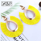 Bohemian Big Tassel Drop Earrings
