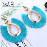Bohemian Big Tassel Drop Earrings