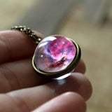 Nebula Galaxy Double Sided Pendant Necklace