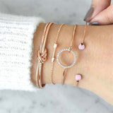 Bohemian Handmade Weave Heart Long Tassel Bracelet