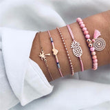 Bohemian Handmade Weave Heart Long Tassel Bracelet