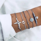 Bohemian Handmade Weave Heart Long Tassel Bracelet