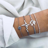 Bohemian Handmade Weave Heart Long Tassel Bracelet