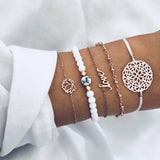 Bohemian Handmade Weave Heart Long Tassel Bracelet