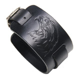 Wolf Pattern Printing Leather Bracelet
