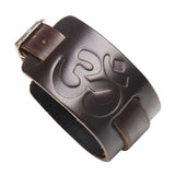 Wolf Pattern Printing Leather Bracelet
