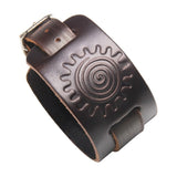 Wolf Pattern Printing Leather Bracelet