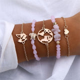 Bohemian Handmade Weave Heart Long Tassel Bracelet