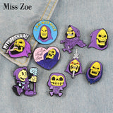 Skeletor purple hood Enamel Pin Masters  Brooch