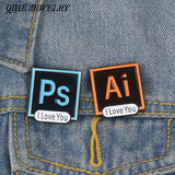 Photoshop Pins AI PS Enamel Pins Brooches