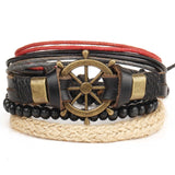 Leather Anchor Bracelets