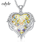 Embellished with Crystals Necklace Angel Wings