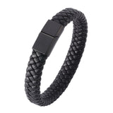 Braided Leather Male Bracelet