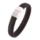 Braided Leather Male Bracelet