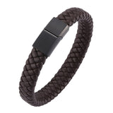 Braided Leather Male Bracelet